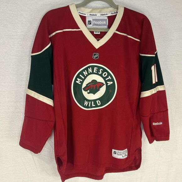 NHL Reebok Minnesota Wild Zach Parise 11 Ref Jersey Youth Large /XL - Picture 1 of 8